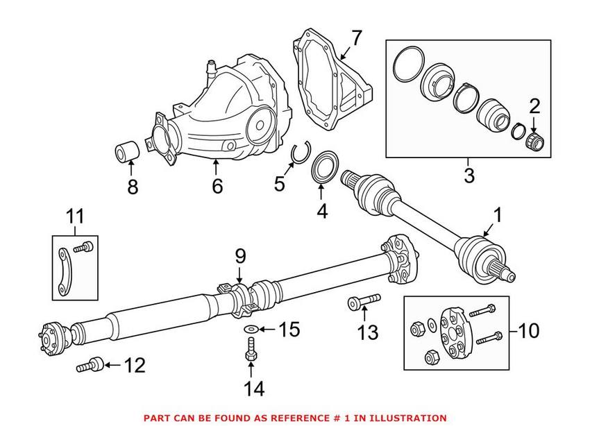 Mercedes CV Axle Assembly - Rear 1663501110